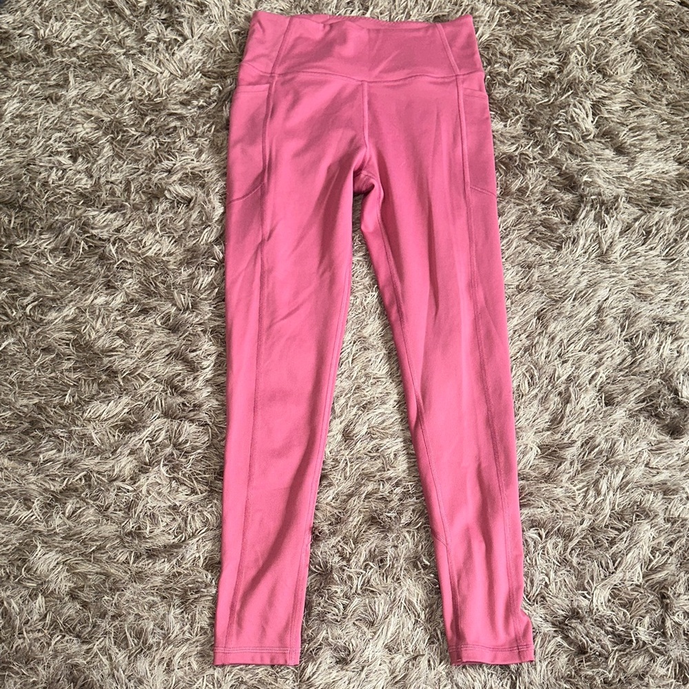 Victoria’s Secret Size 8 Women’s Pink High-Waisted Leggings With Side Pockets